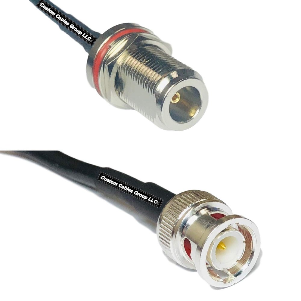 10 feet RFC240 KSR240 N Female Bulkhead to BNC Male RF Pigtail Coaxial Cable