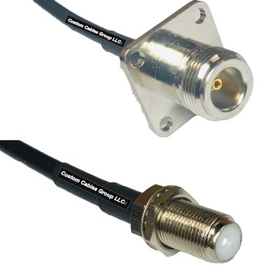 10 feet RFC240 KSR240 N Flange Female to F Female RF Pigtail Coaxial Cable