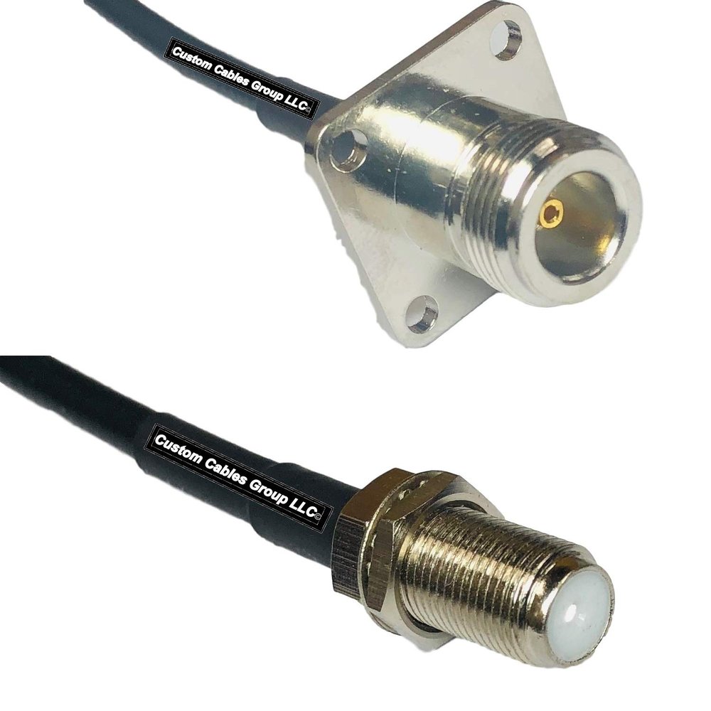 10 feet RFC240 KSR240 N Flange Female to F Female RF Pigtail Coaxial Cable