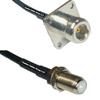 10 feet RFC240 KSR240 N Flange Female to F Female RF Pigtail Coaxial Cable view 1