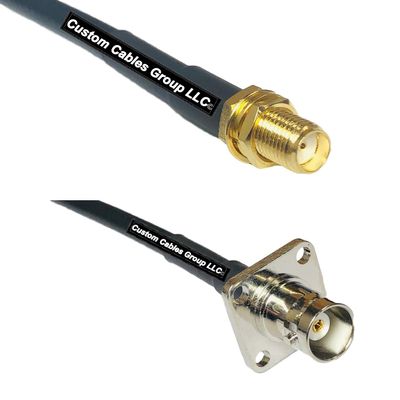 25 feet RFC240 KSR240 SMA Female to BNC Flange Female RF Pigtail Coaxial Cable