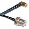 50 feet RFC240 KSR240 RP-SMA Male Angle to UHF Female Bulkhead RF Pigtail Coaxial Cable view 1