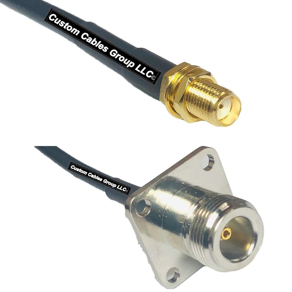 25 feet RFC240 KSR240 SMA Female to N Flange Female RF Pigtail Coaxial Cable