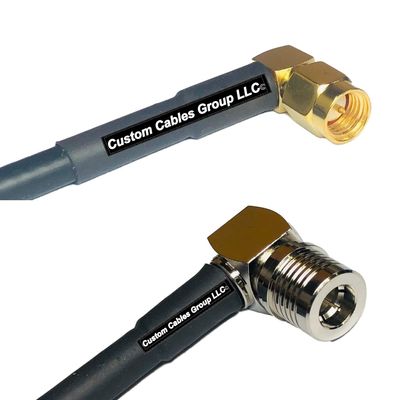 10 feet RFC240 KSR240 SMA Male Angle to QMA Male Angle RF Pigtail Coaxial Cable