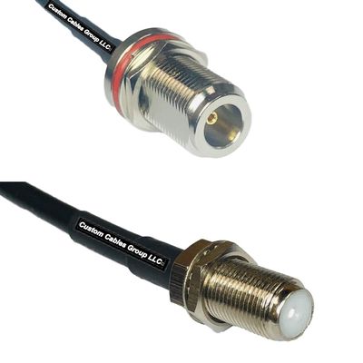 10 feet RFC240 KSR240 N Female Bulkhead to F Female RF Pigtail Coaxial Cable