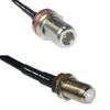 10 feet RFC240 KSR240 N Female Bulkhead to F Female RF Pigtail Coaxial Cable view 1