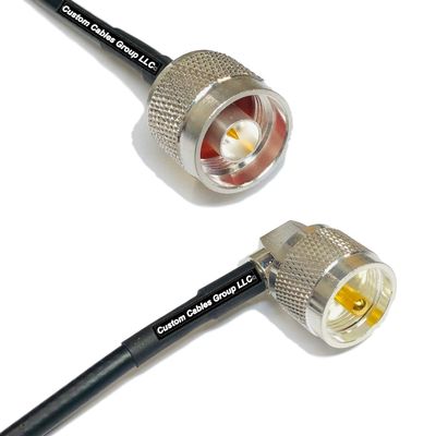 50 feet RFC240 KSR240 N Male to UHF Male Angle RF Pigtail Coaxial Cable
