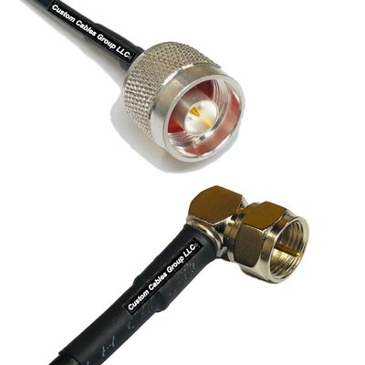 10 feet RFC240 KSR240 N Male to F Male Angle RF Pigtail Coaxial Cable