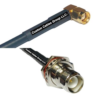 10 feet RFC240 KSR240 RP-SMA Male Angle to RP-TNC Female Bulkhead RF Pigtail Coaxial Cable