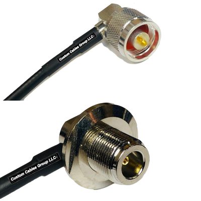 10 feet RFC240 KSR240 N Male Angle to N Female Bulkhead Angle RF Pigtail Coaxial Cable