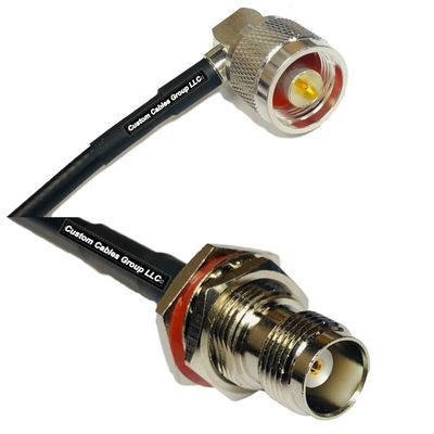 6 feet RFC240 KSR240 N Male Angle to TNC Female Bulkhead RF Pigtail Coaxial Cable