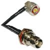 6 feet RFC240 KSR240 N Male Angle to TNC Female Bulkhead RF Pigtail Coaxial Cable view 1