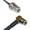 10 feet RFC240 KSR240 N Female Bulkhead to QMA Male Angle RF Pigtail Coaxial Cable view 1