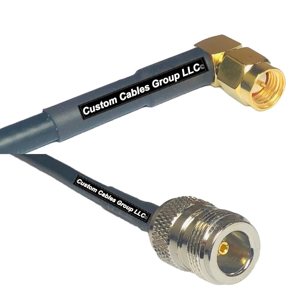 50 feet RFC240 KSR240 SMA Male Angle to N Female RF Pigtail Coaxial Cable