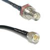 25 feet RFC240 KSR240 BNC Female Big Bulkhead to Mini UHF Male RF Pigtail Coaxial Cable view 1