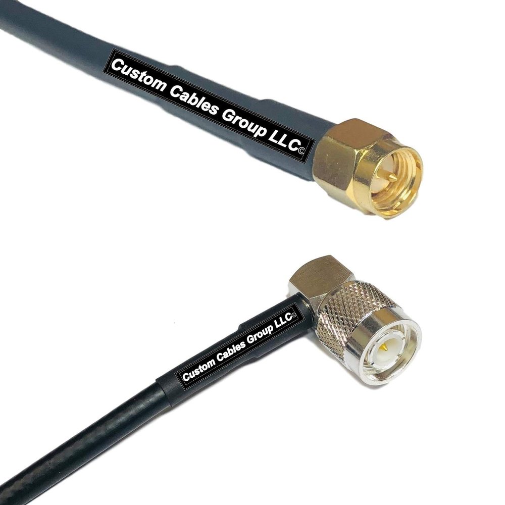 25 feet RFC240 KSR240 SMA Male to TNC Male Angle RF Pigtail Coaxial Cable