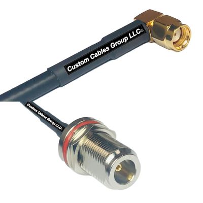 10 feet RFC240 KSR240 RP-SMA Male Angle to N Female Bulkhead RF Pigtail Coaxial Cable