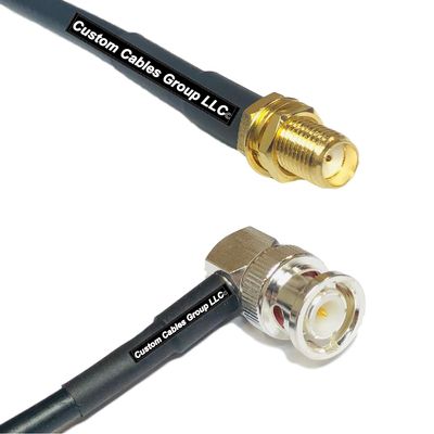 10 feet RFC240 KSR240 SMA Female to BNC Male Angle RF Pigtail Coaxial Cable