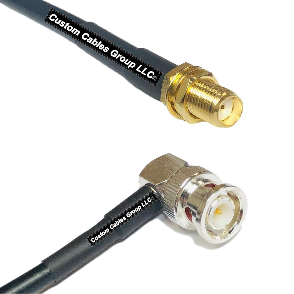 10 feet RFC240 KSR240 SMA Female to BNC Male Angle RF Pigtail Coaxial Cable