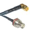 50 feet RFC240 KSR240 SMA Male Angle to BNC Female Big Bulkhead RF Pigtail Coaxial Cable view 1
