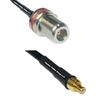 10 feet RFC240 KSR240 N Female Bulkhead to MCX Male RF Pigtail Coaxial Cable view 1