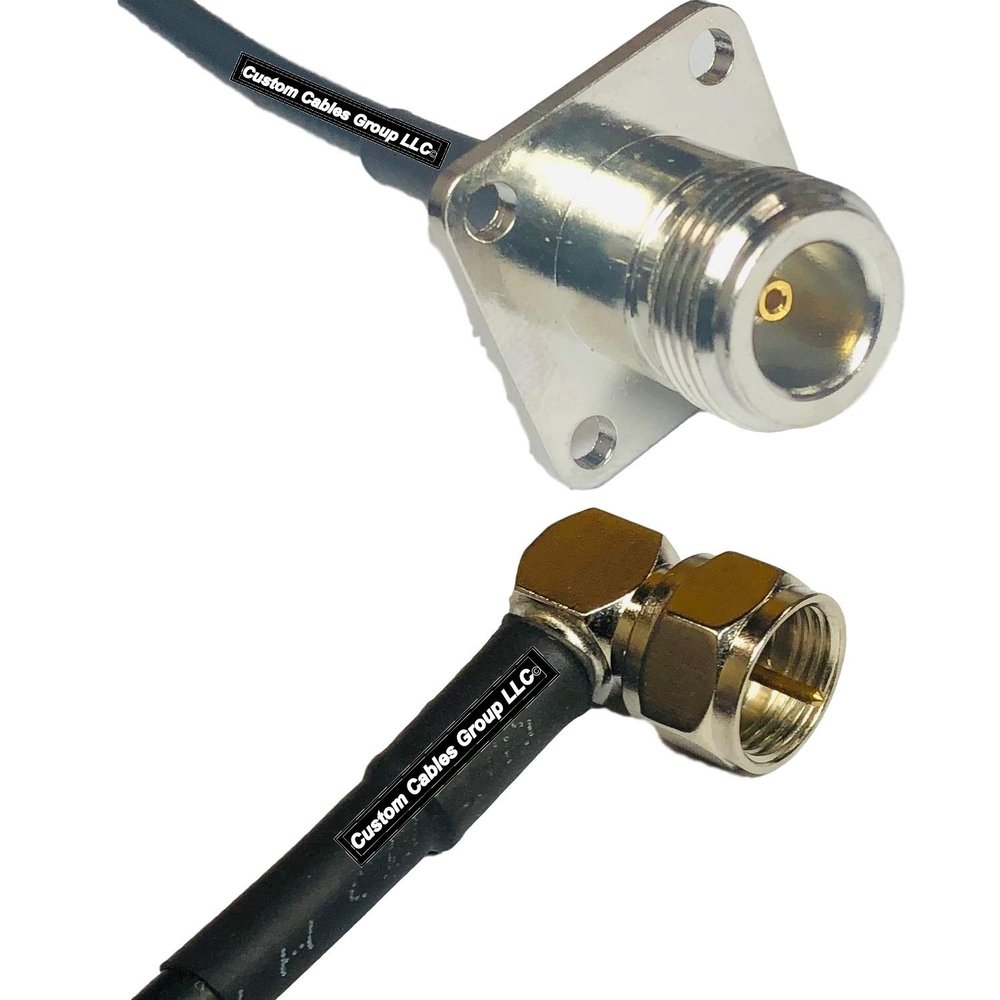 10 feet RFC240 KSR240 N Flange Female to F Male Angle RF Pigtail Coaxial Cable
