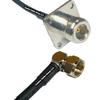 10 feet RFC240 KSR240 N Flange Female to F Male Angle RF Pigtail Coaxial Cable view 1