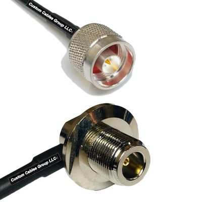 10 feet RFC240 KSR240 N Male to N Female Bulkhead Angle RF Pigtail Coaxial Cable