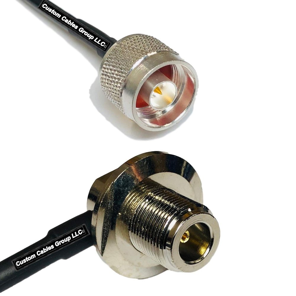 10 feet RFC240 KSR240 N Male to N Female Bulkhead Angle RF Pigtail Coaxial Cable