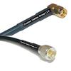 25 feet RFC240 KSR240 RP-SMA Male Angle to Mini UHF Male RF Pigtail Coaxial Cable view 1
