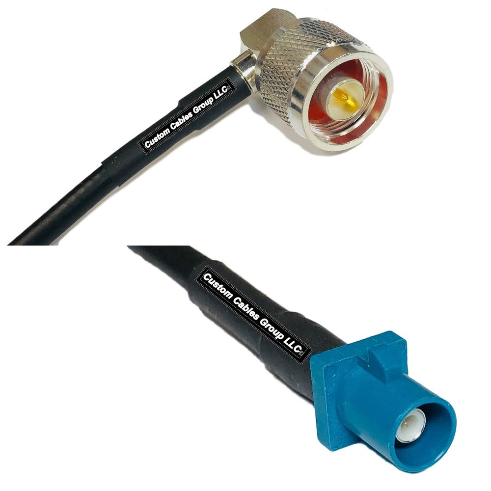 10 feet RFC240 KSR240 N Male Angle to Fakra Z Male RF Pigtail Coaxial Cable