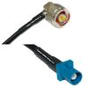 10 feet RFC240 KSR240 N Male Angle to Fakra Z Male RF Pigtail Coaxial Cable view 1