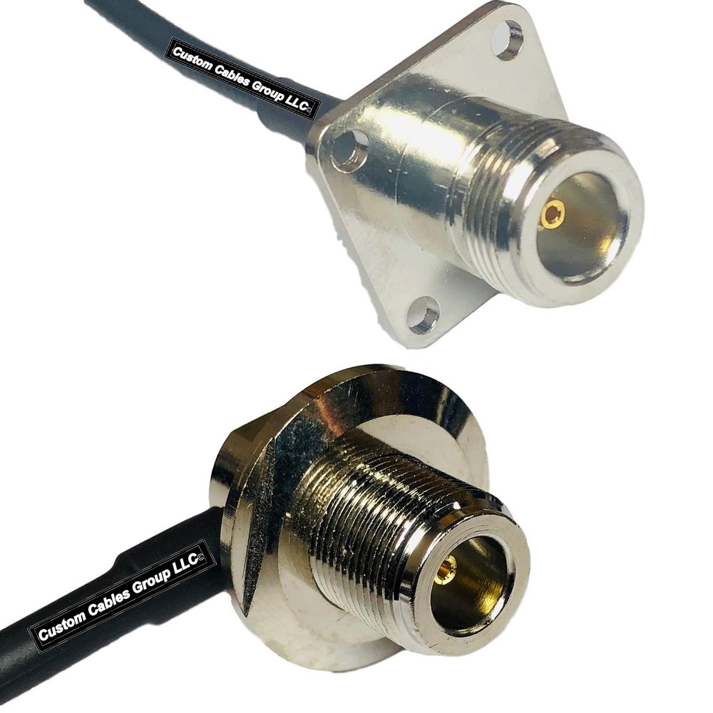 10 feet RFC240 KSR240 N Flange Female to N Female Bulkhead Angle RF Pigtail Coaxial Cable