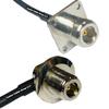 10 feet RFC240 KSR240 N Flange Female to N Female Bulkhead Angle RF Pigtail Coaxial Cable view 1