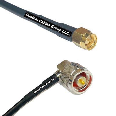 50 feet RFC240 KSR240 SMA Male to N Male Angle RF Pigtail Coaxial Cable
