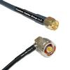 50 feet RFC240 KSR240 SMA Male to N Male Angle RF Pigtail Coaxial Cable view 1
