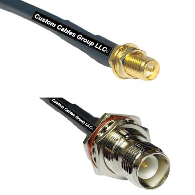 10 feet RFC240 KSR240 RP-SMA Female to RP-TNC Female Bulkhead RF Pigtail Coaxial Cable
