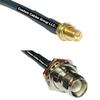 10 feet RFC240 KSR240 RP-SMA Female to RP-TNC Female Bulkhead RF Pigtail Coaxial Cable view 1