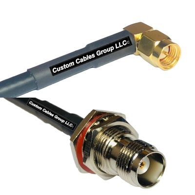 10 feet RFC240 KSR240 SMA Male Angle to TNC Female Bulkhead RF Pigtail Coaxial Cable