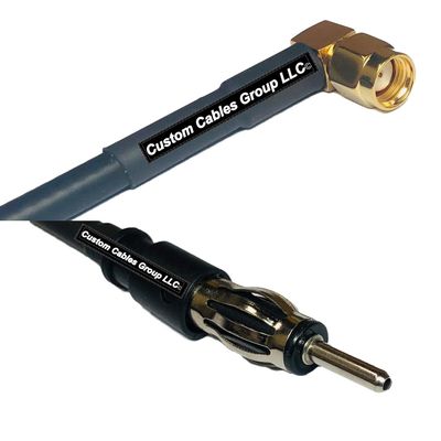 10 feet RFC240 KSR240 RP-SMA Male Angle to AM/FM Male RF Pigtail Coaxial Cable