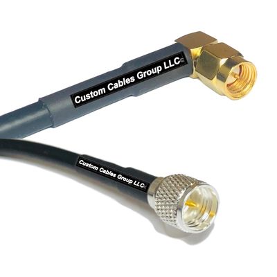 10 feet RFC240 KSR240 SMA Male Angle to Mini UHF Male RF Pigtail Coaxial Cable