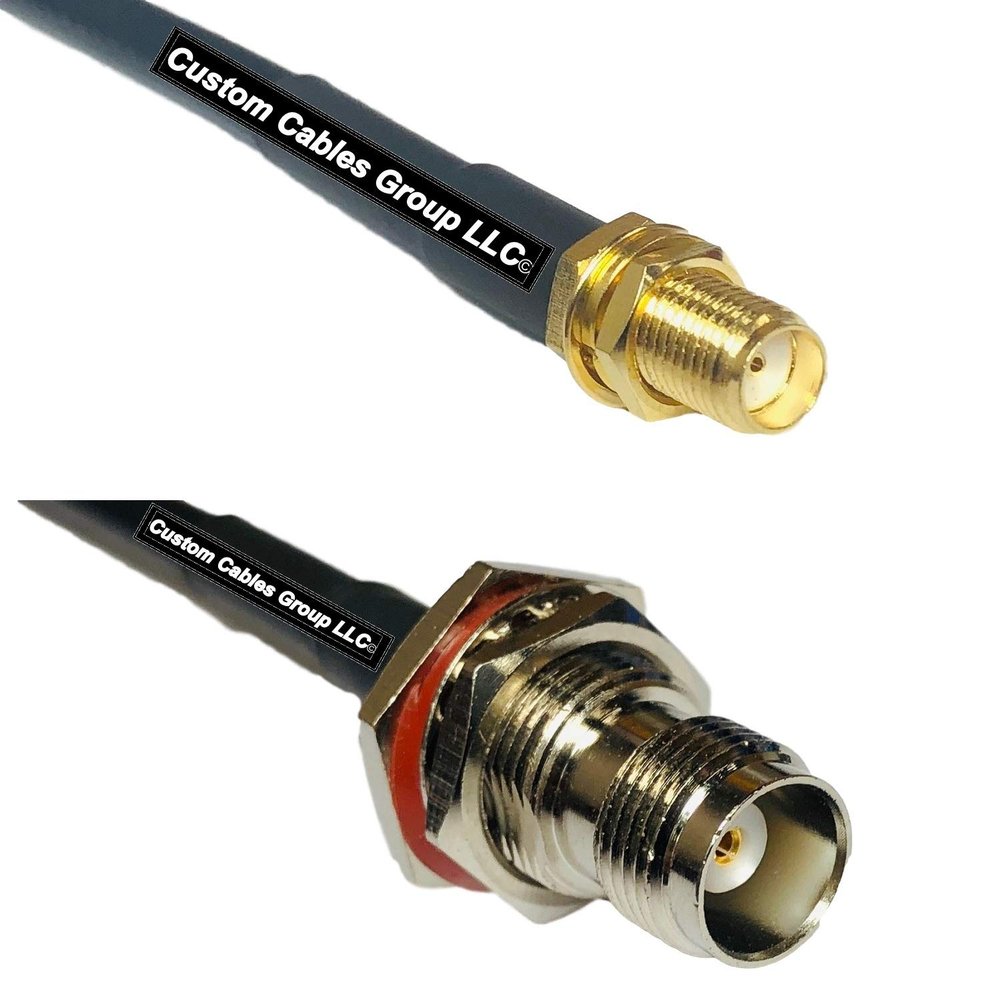 50 feet RFC240 KSR240 SMA Female to TNC Female Bulkhead RF Pigtail Coaxial Cable