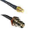 50 feet RFC240 KSR240 SMA Female to TNC Female Bulkhead RF Pigtail Coaxial Cable view 1
