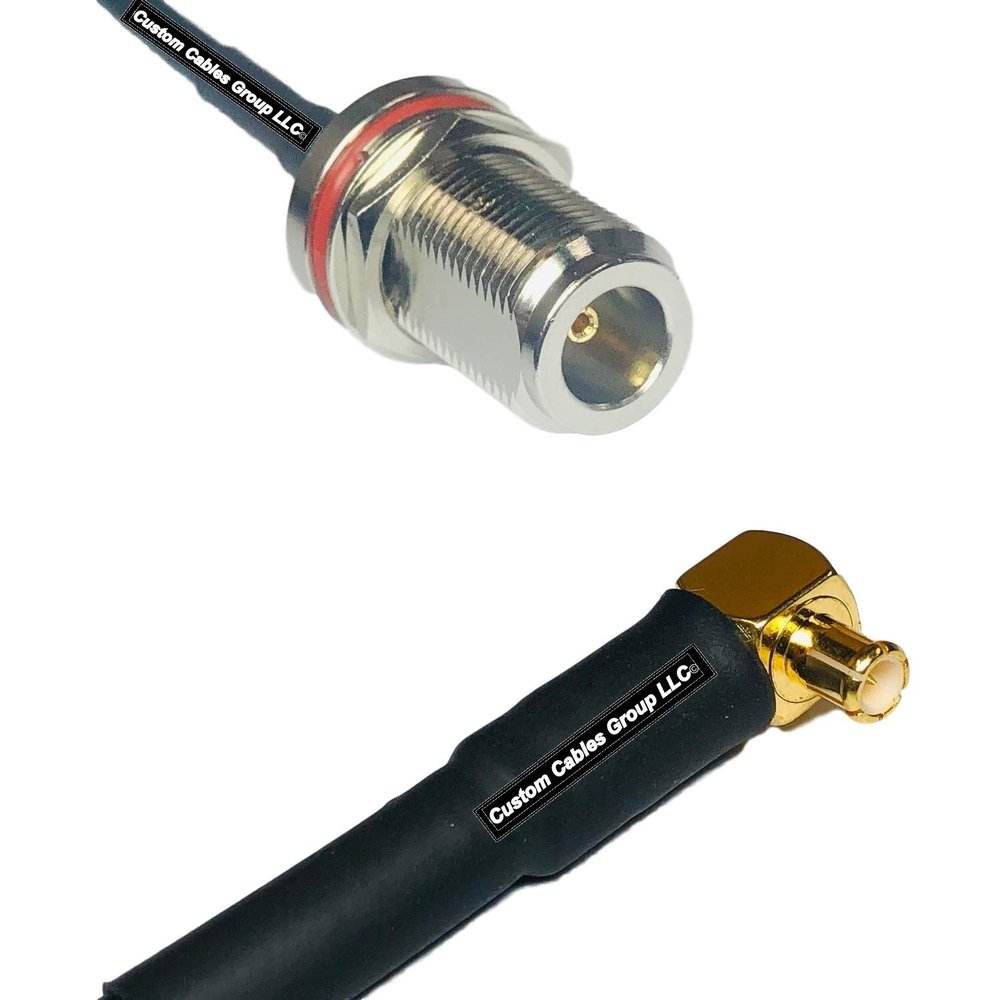 10 feet RFC240 KSR240 N Female Bulkhead to MCX Male Angle RF Pigtail Coaxial Cable
