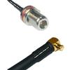 10 feet RFC240 KSR240 N Female Bulkhead to MCX Male Angle RF Pigtail Coaxial Cable view 1