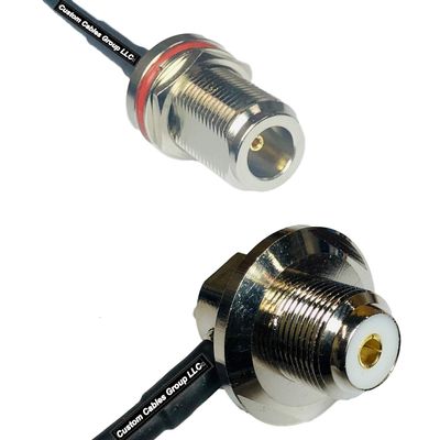 10 feet RFC240 KSR240 N Female Bulkhead to UHF Female Angle Bulkhead RF Pigtail Coaxial Cable