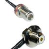 10 feet RFC240 KSR240 N Female Bulkhead to UHF Female Angle Bulkhead RF Pigtail Coaxial Cable view 1