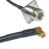 50 feet RFC240 KSR240 N Flange Female to SMB Female Angle RF Pigtail Coaxial Cable view 1