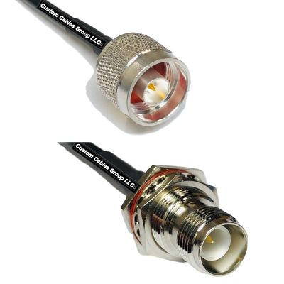 50 feet RFC240 KSR240 N Male to RP-TNC Female Bulkhead RF Pigtail Coaxial Cable