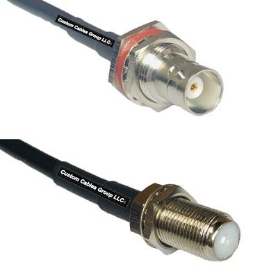 10 feet RFC240 KSR240 BNC Female Big Bulkhead to F Female RF Pigtail Coaxial Cable